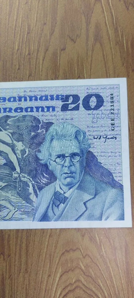 Irish 20 poundYeats Banknote 1981 b series - Image 4