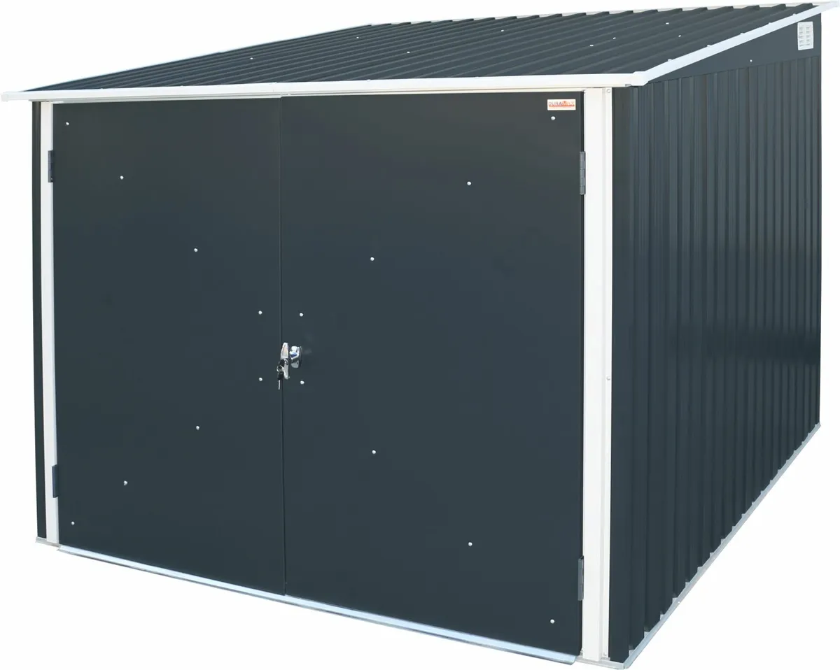 🚲 6×6 Steel Bike Shed –Grey Holds 4 Adult Bikes - Image 4