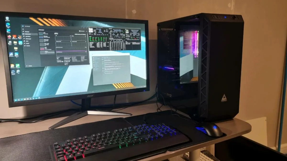 Gaming Pc Full Set! Ryzen 5, Rtx3060ti, 16gb Ram, - Image 1
