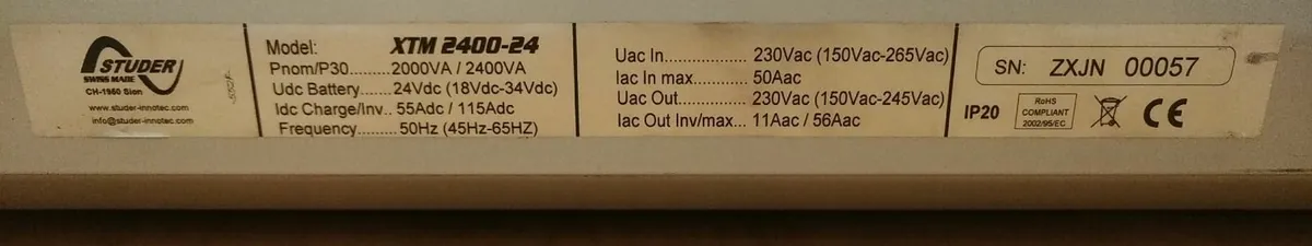 Studer Xtender XTM 2400-24 Hybrid Inverter-Charger - Image 2