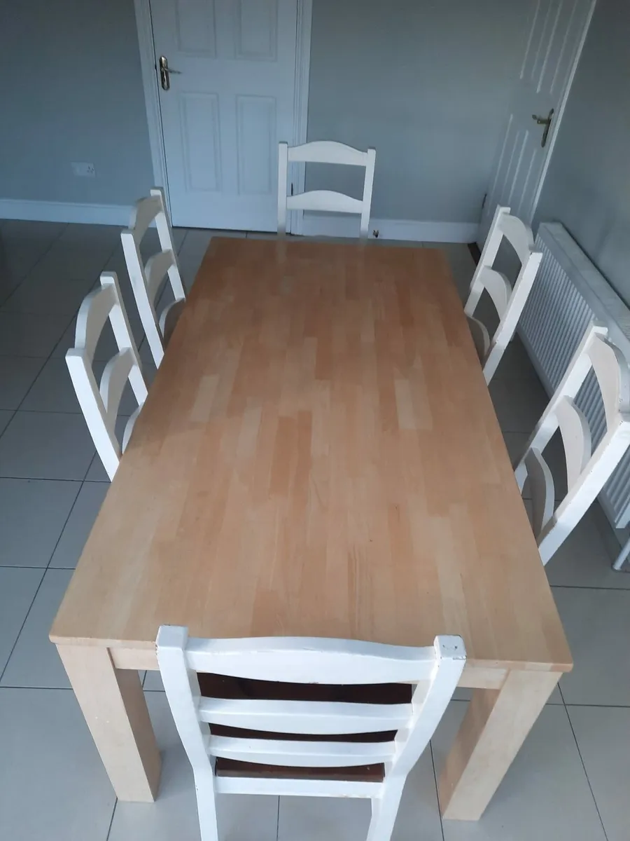 Dining table & 6 chairs - Image 3