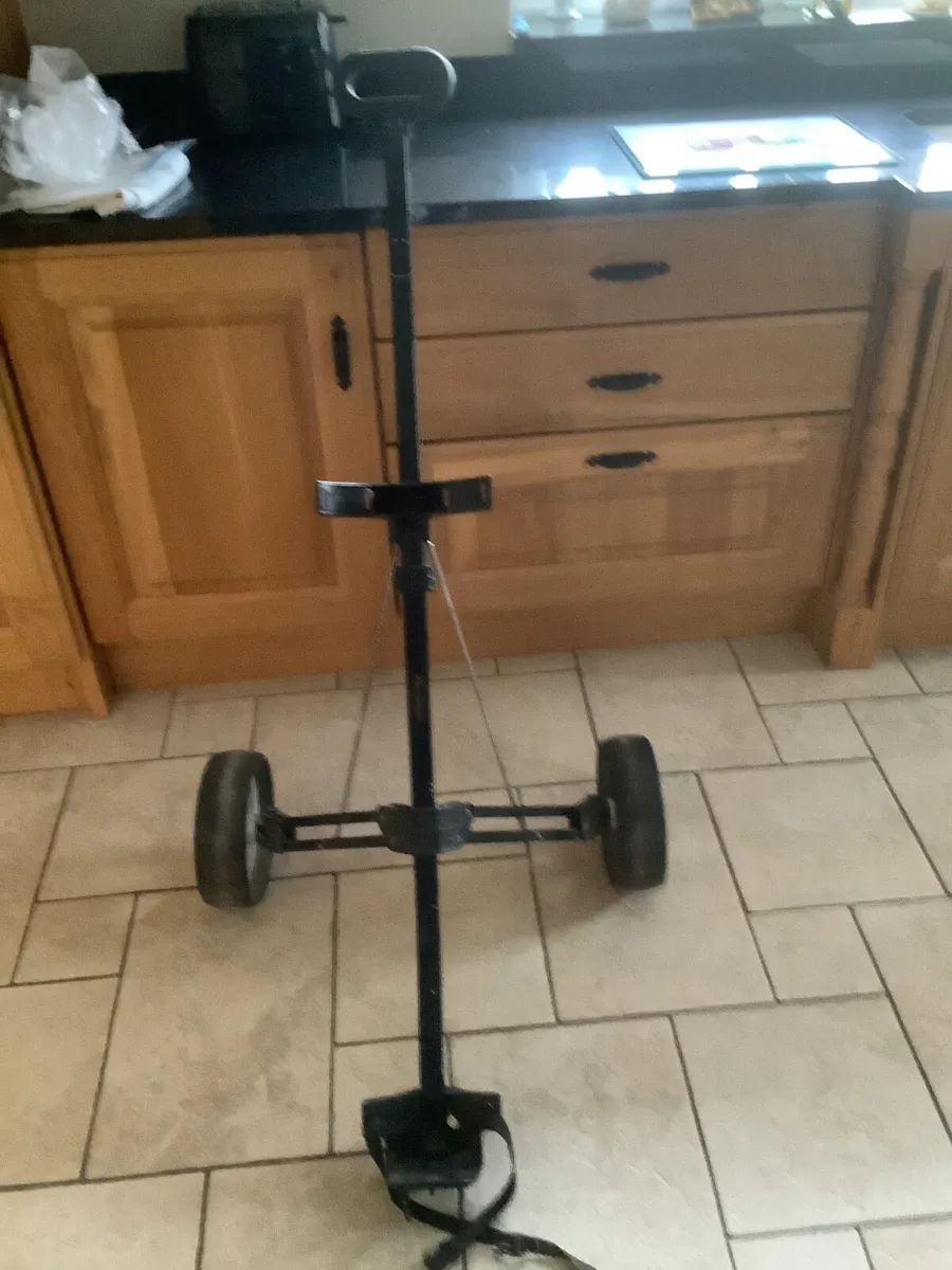 Golf clubs with bag and trolleys - Image 3