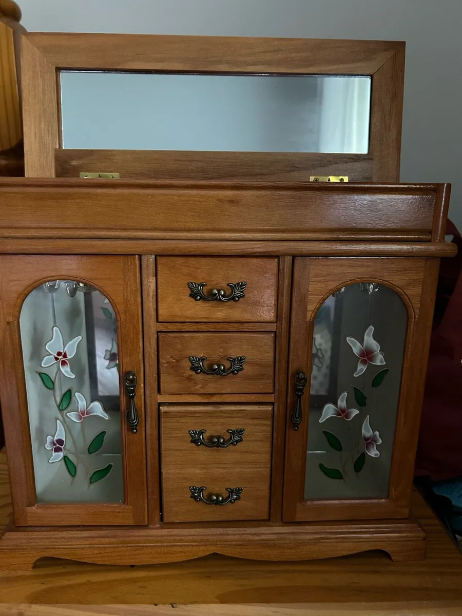 Beautiful antique mahogany jewellery box - Image 2