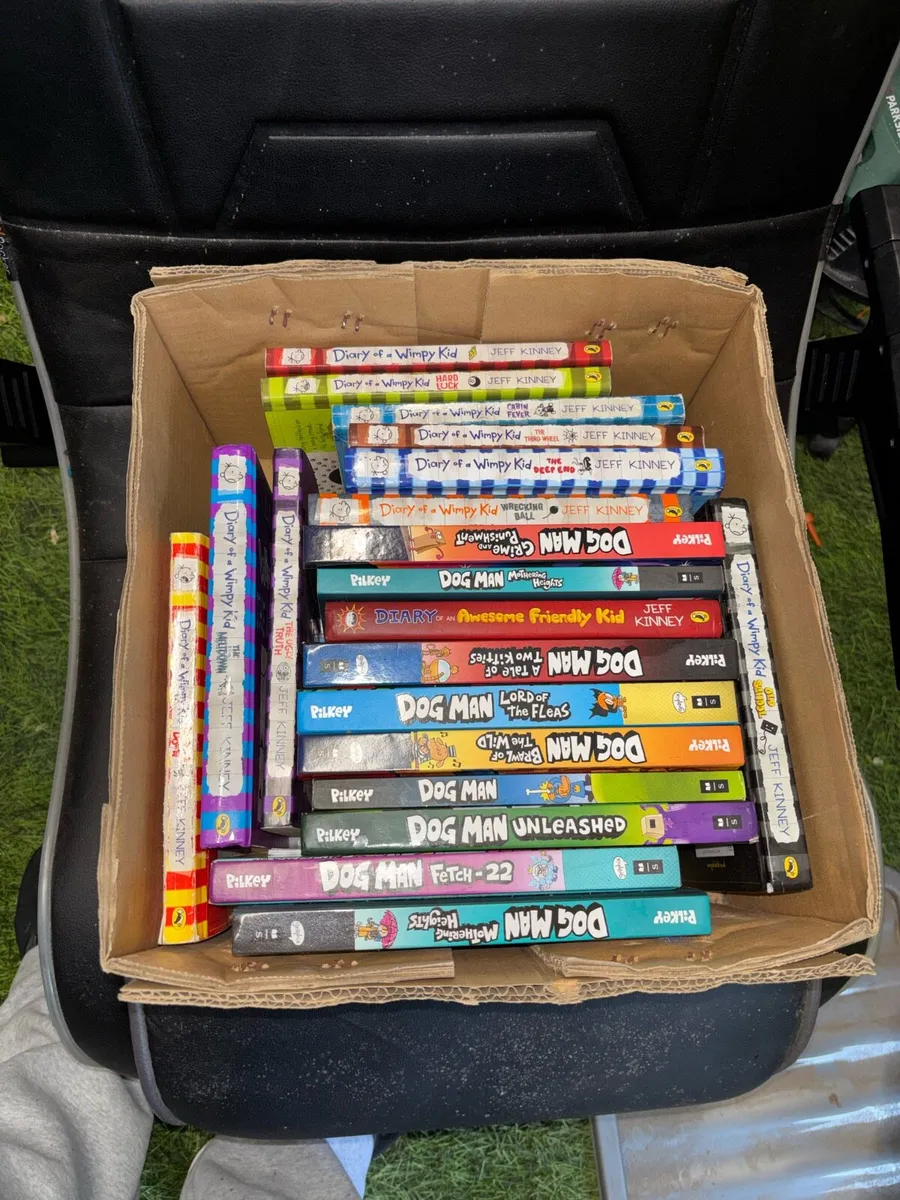 Diary of a wimpy kid and dog man books