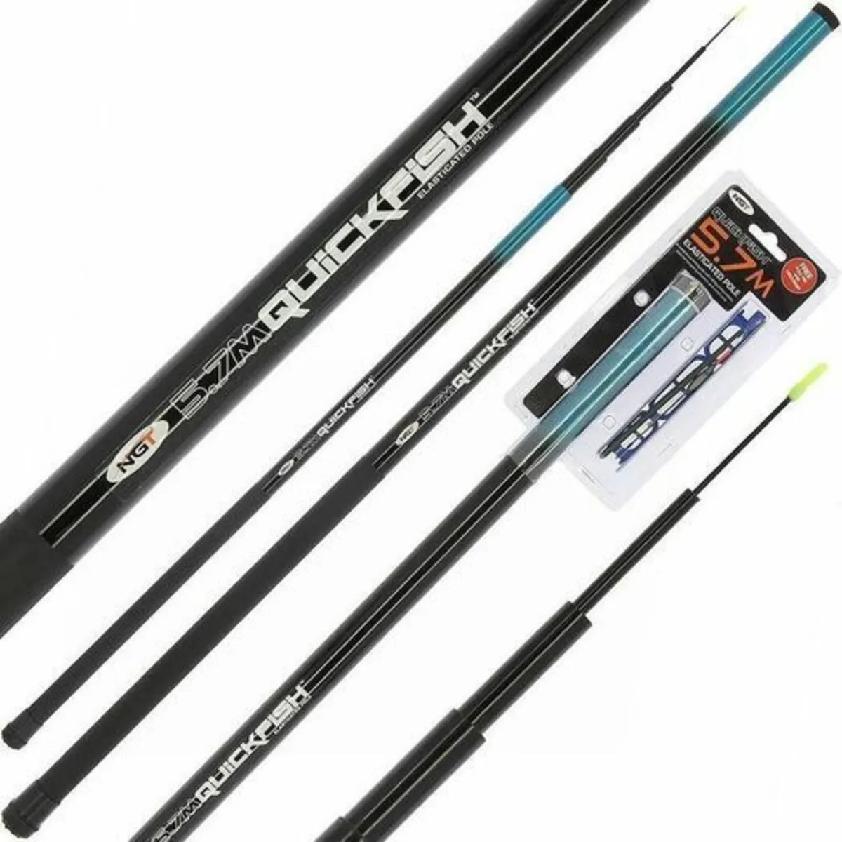 Fishing Elasticated pole with rig & disgorger 5.7m