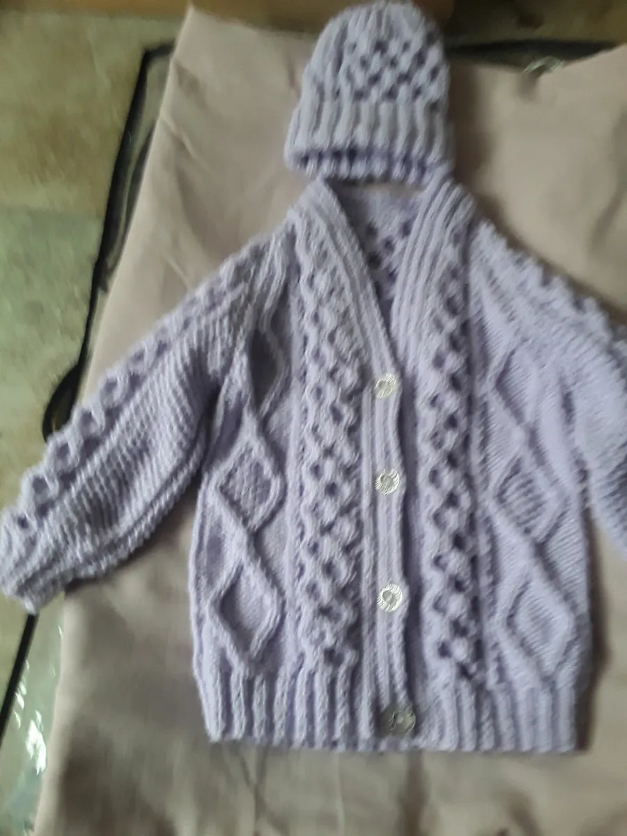 Brand new hand knitted winter Aaron cardigan baby - Image 1