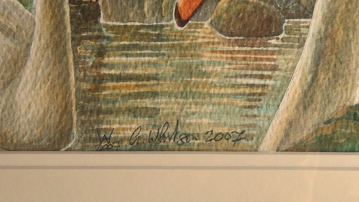 Large Signed Canvas Painting of Mythical Scene - Image 2