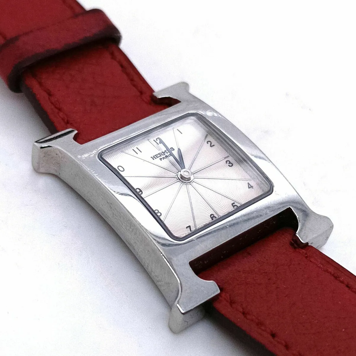 Hermes HH1.210 Watch,Red Leather Strap - Image 1