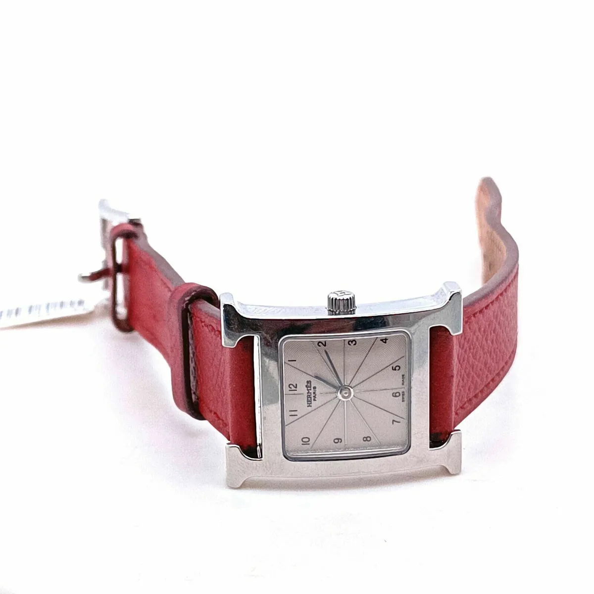 Hermes HH1.210 Watch,Red Leather Strap - Image 4