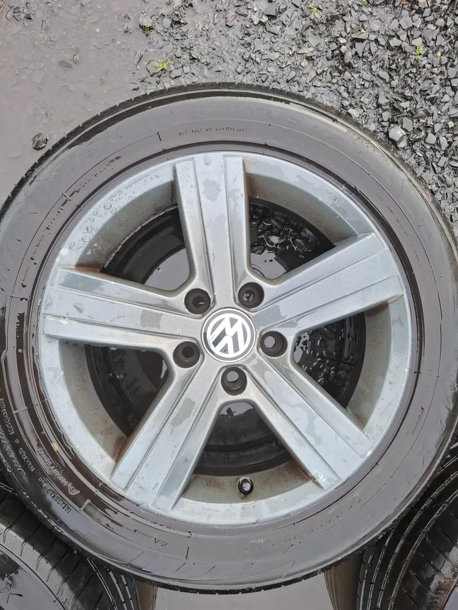 16" Genuine Dover Vw Alloys with tyres - Image 2