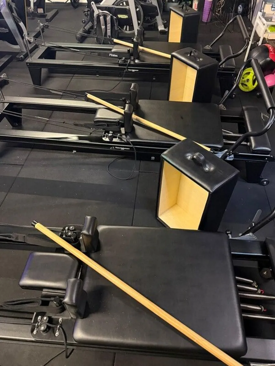 Reformer Pilates Beds. 3 available. Price per unit. Includes all accessories (jump board, box, gondala). 1 year old barely used. Like new. Springs like new also - Image 4