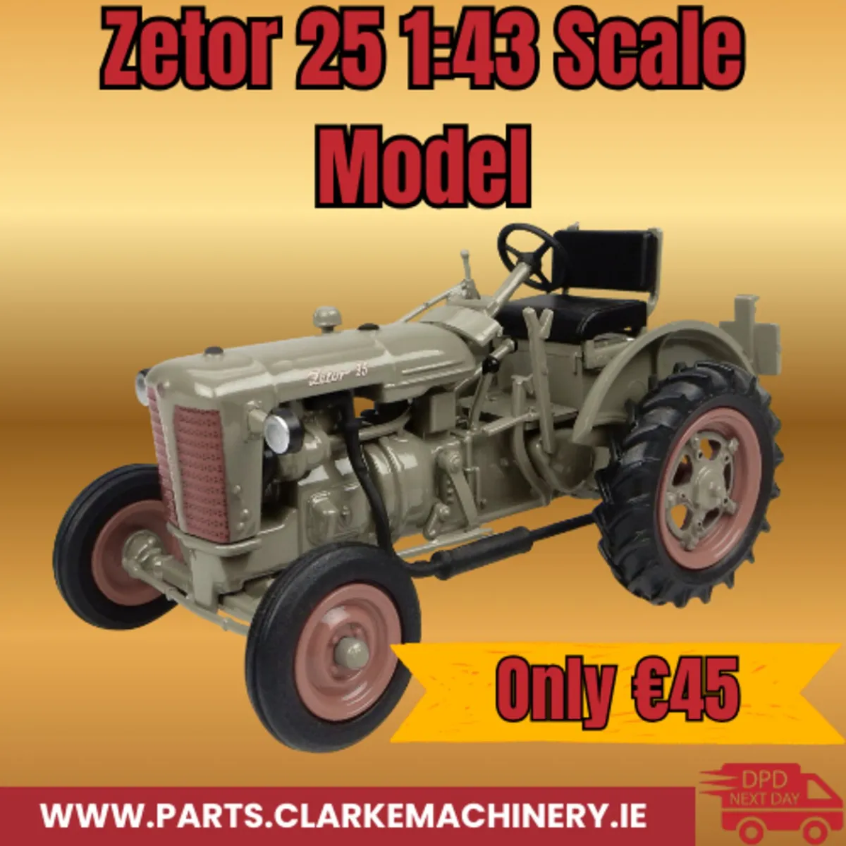 Zetor 25 (1951) 1:43 Scale Model ⭐JUST BACK IN⭐