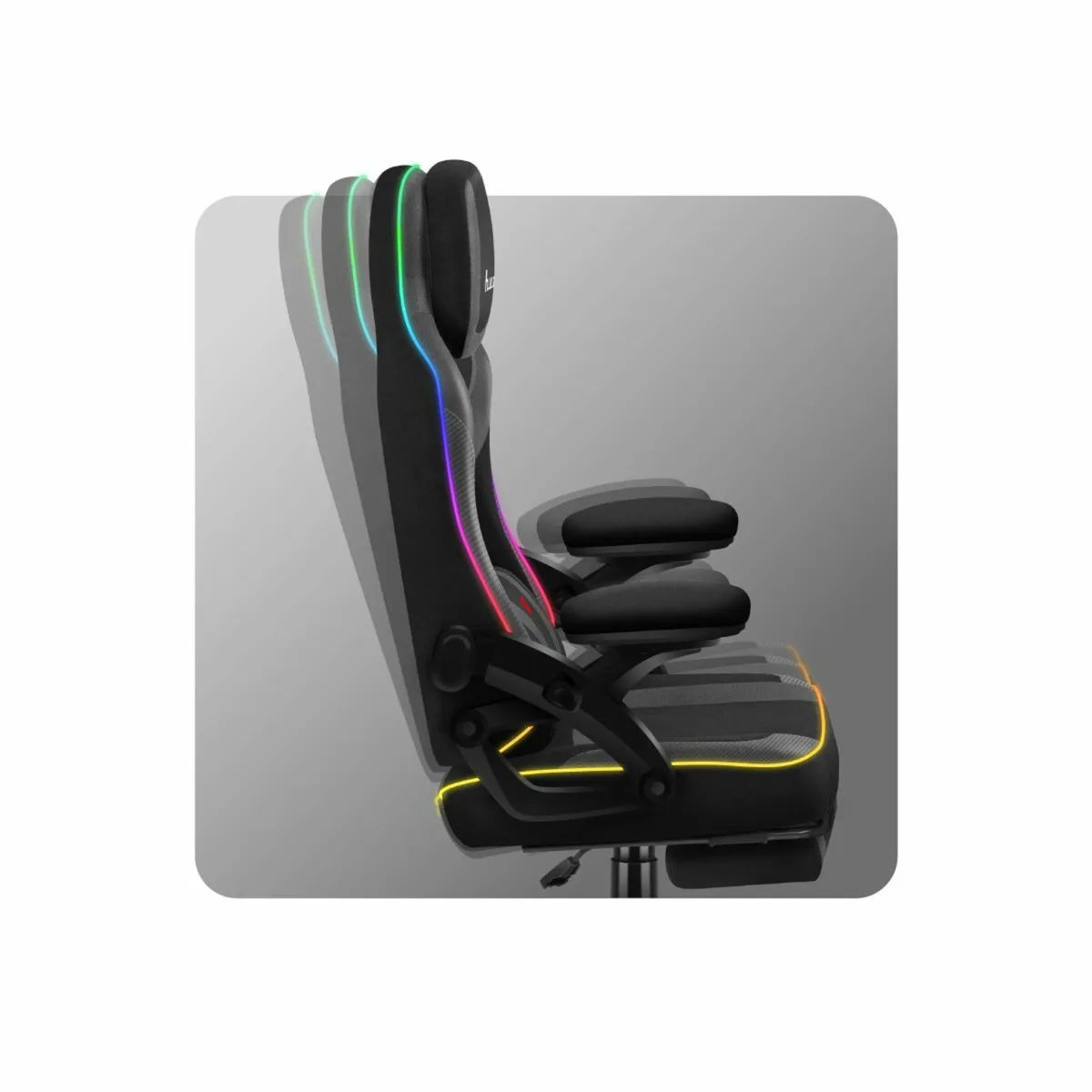 HUZARO FORCE 4.6 BLACK MESH RGB SMART GAMING CHAIR - Image 3