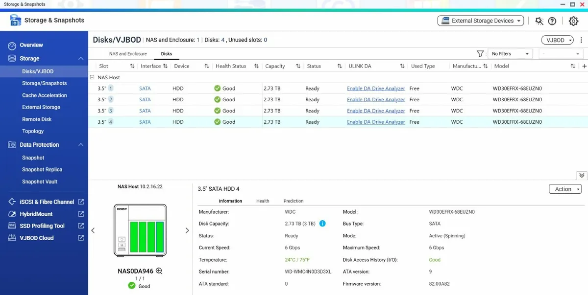 QNAP 4BAY NAS TS-453A with 4 WD Red disks - Image 4