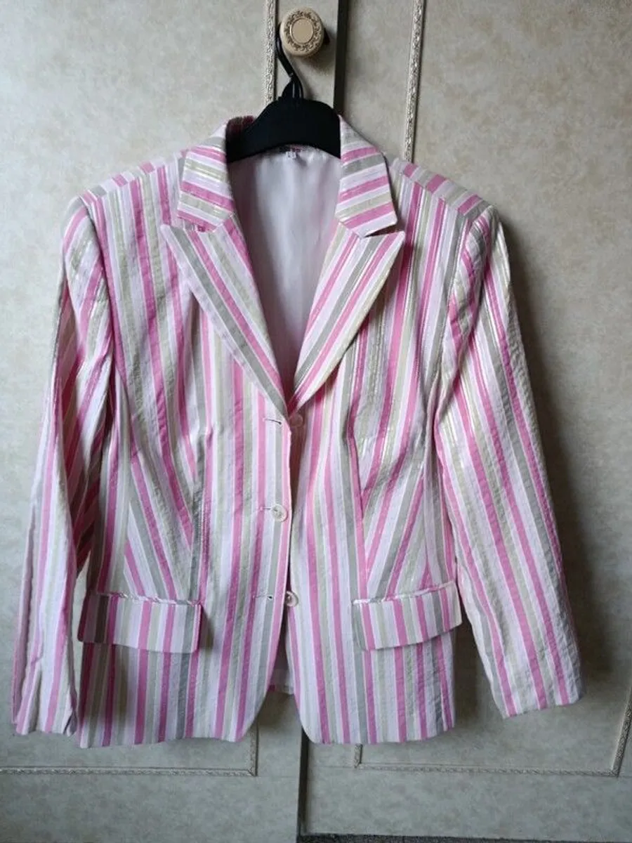 Ladies candy striped blazer