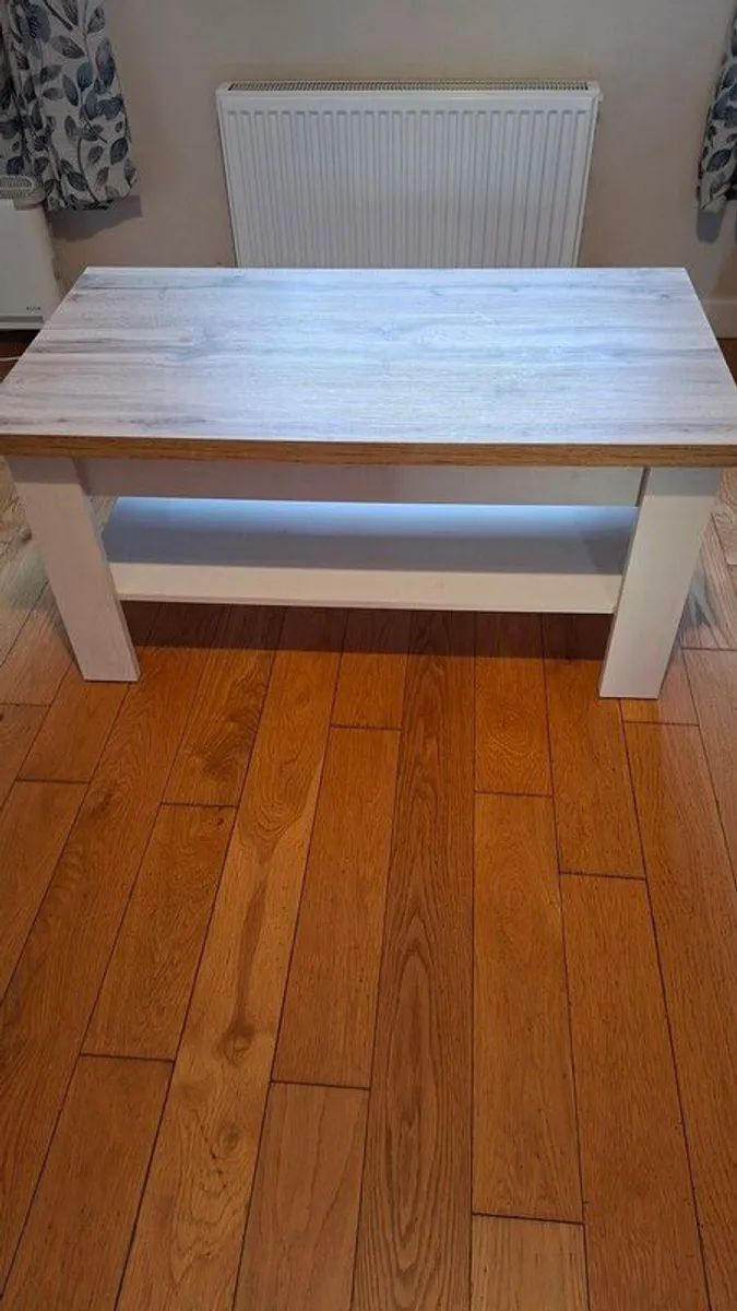 Coffee Table White & Natural oak colour - Image 1