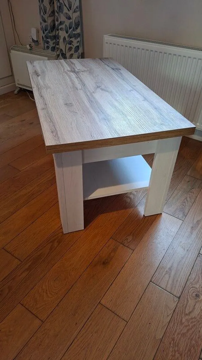 Coffee Table White & Natural oak colour - Image 2