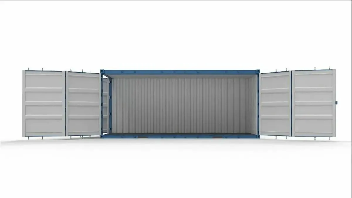Blue 20ft Shipping Container With Side Open Doors - Image 3