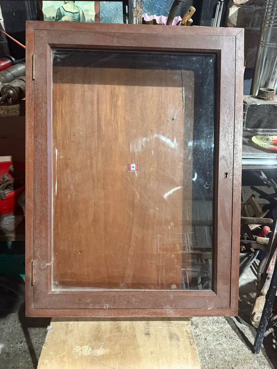 Mahogany 1894 school notice board. - Image 3