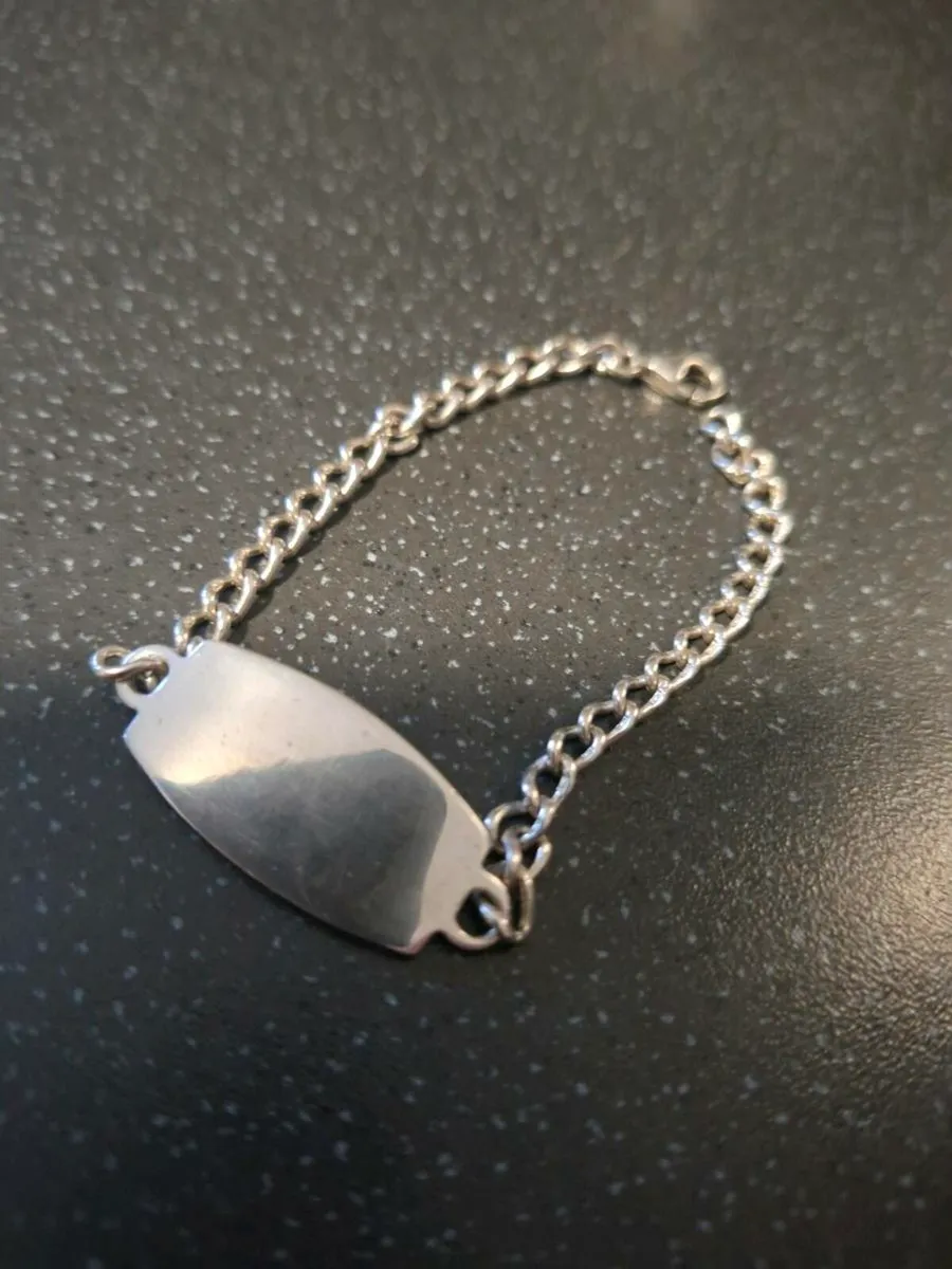 Vintage Silver Identity Bracelet - Image 2