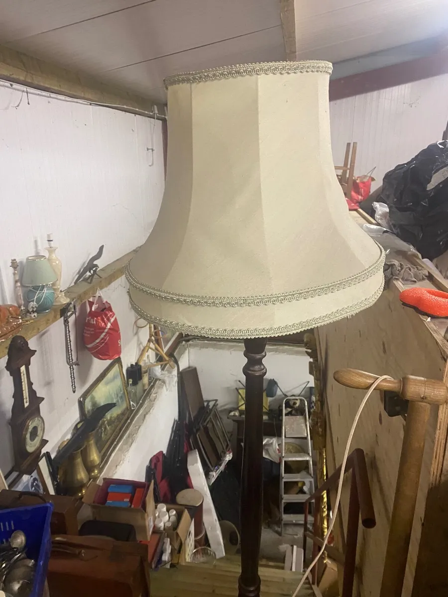 Tall floor lamp and shade - Image 2