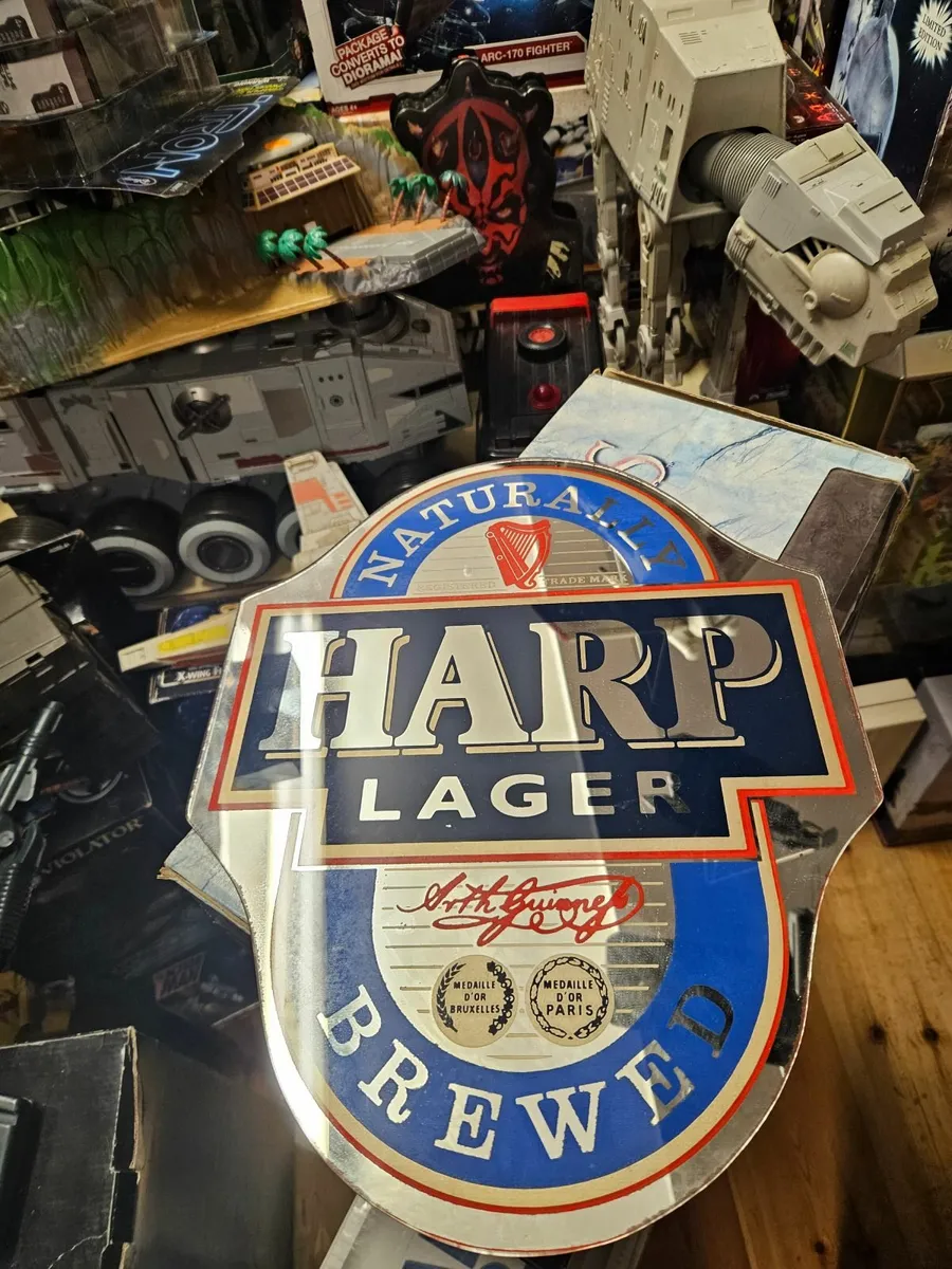 Vintage Guinness Harp Mirror - Image 2