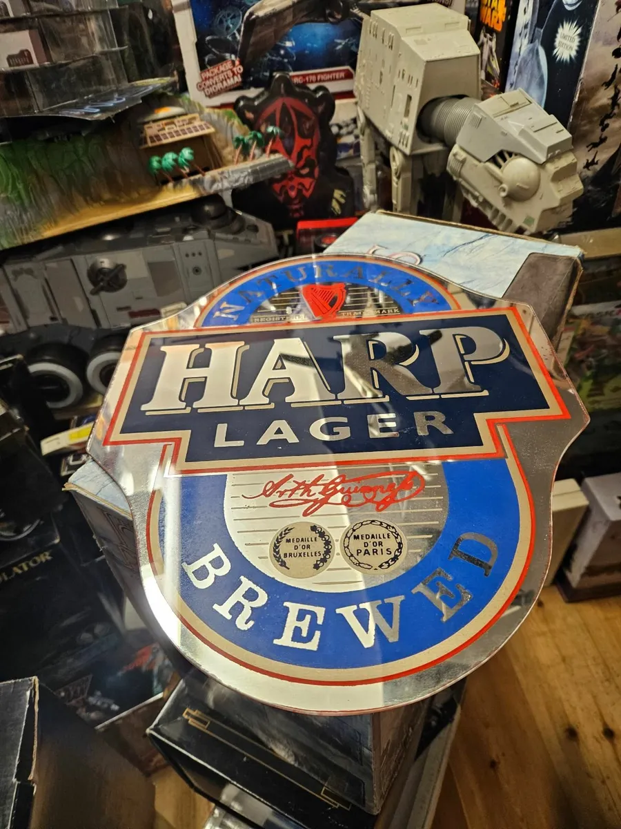 Vintage Guinness Harp Mirror - Image 3