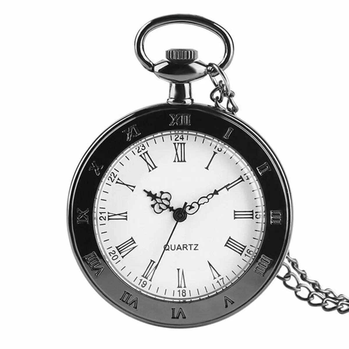 Large dial pocket watch and chain, Free Post - Image 2
