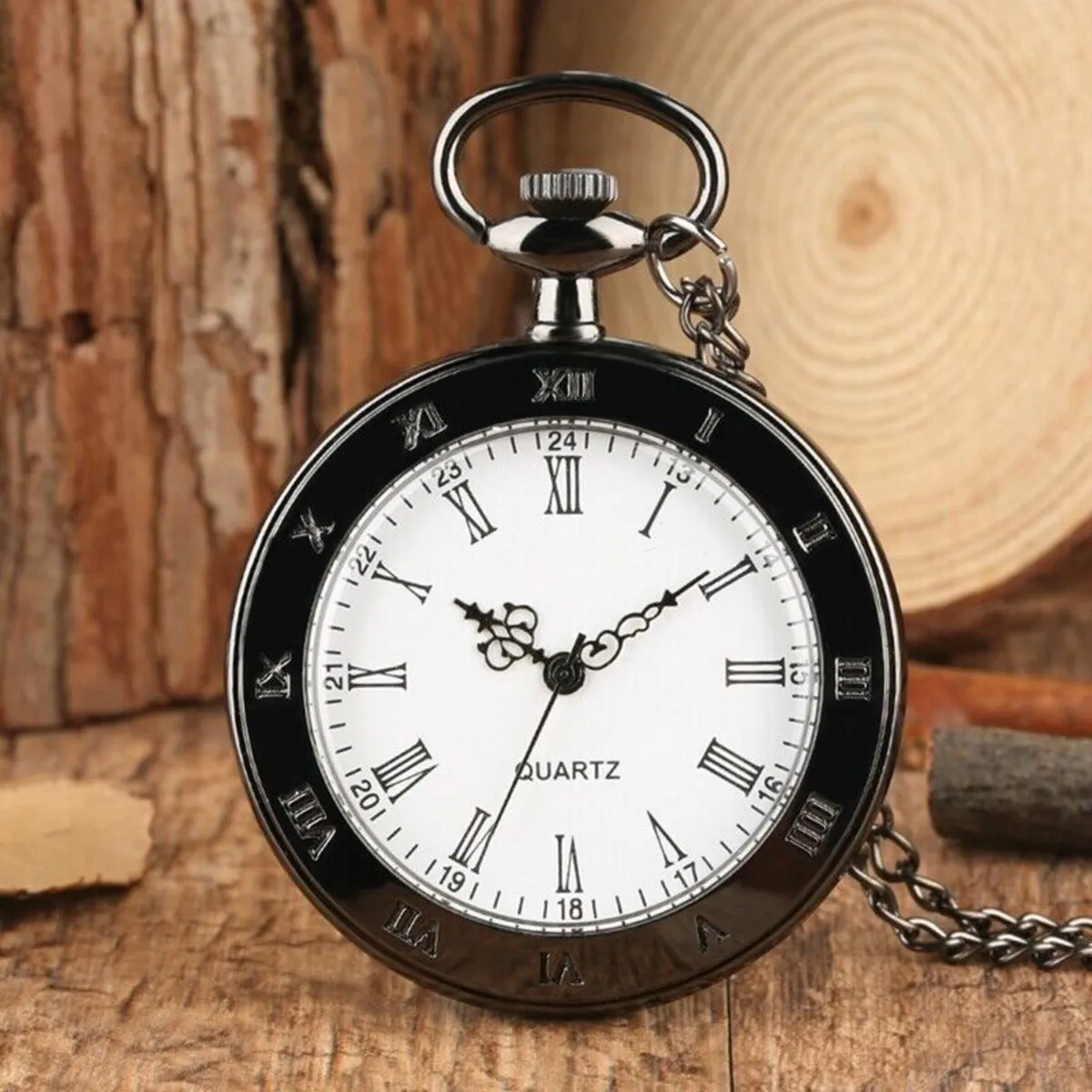 Large dial pocket watch and chain, Free Post - Image 3