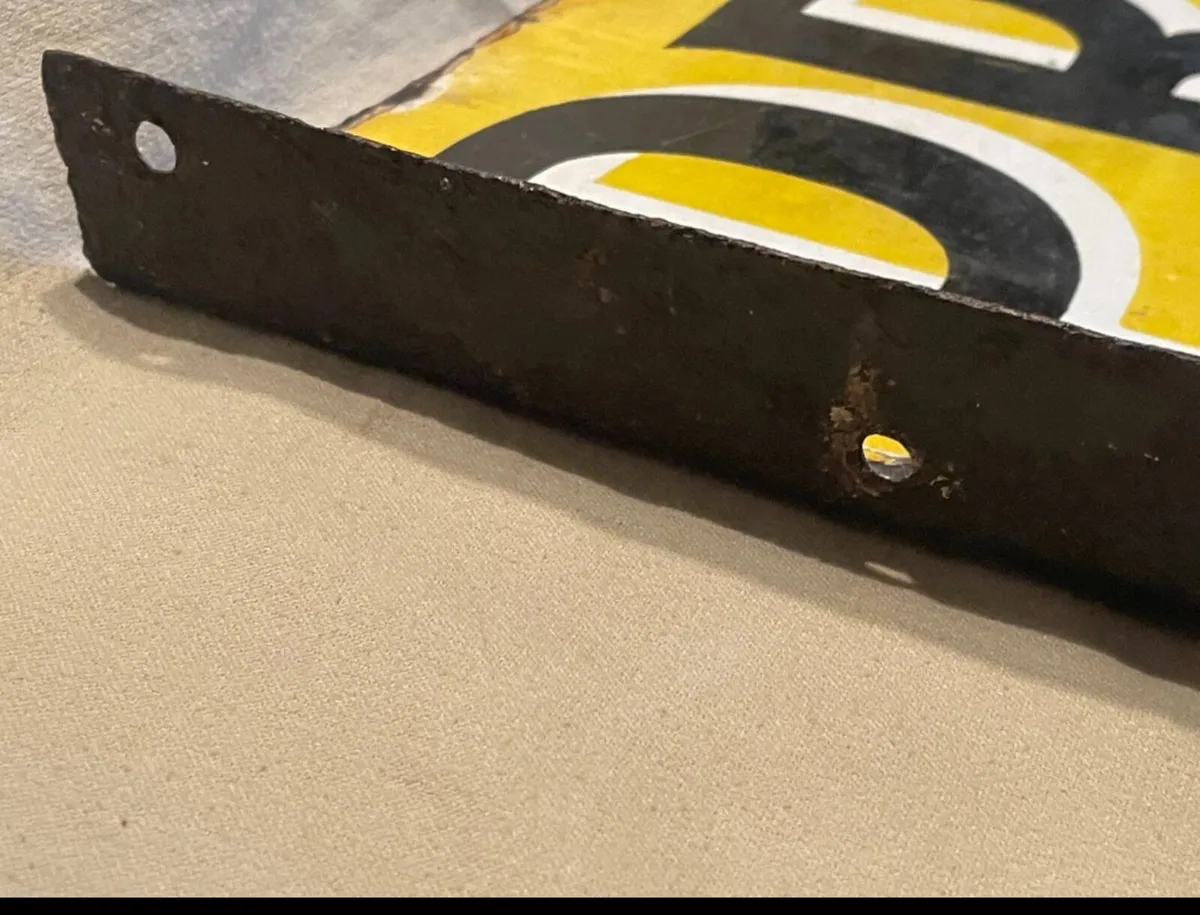 RARE ORIGINAL EARLY DOUBLE SIDED PRATT’S MOTORsign - Image 2