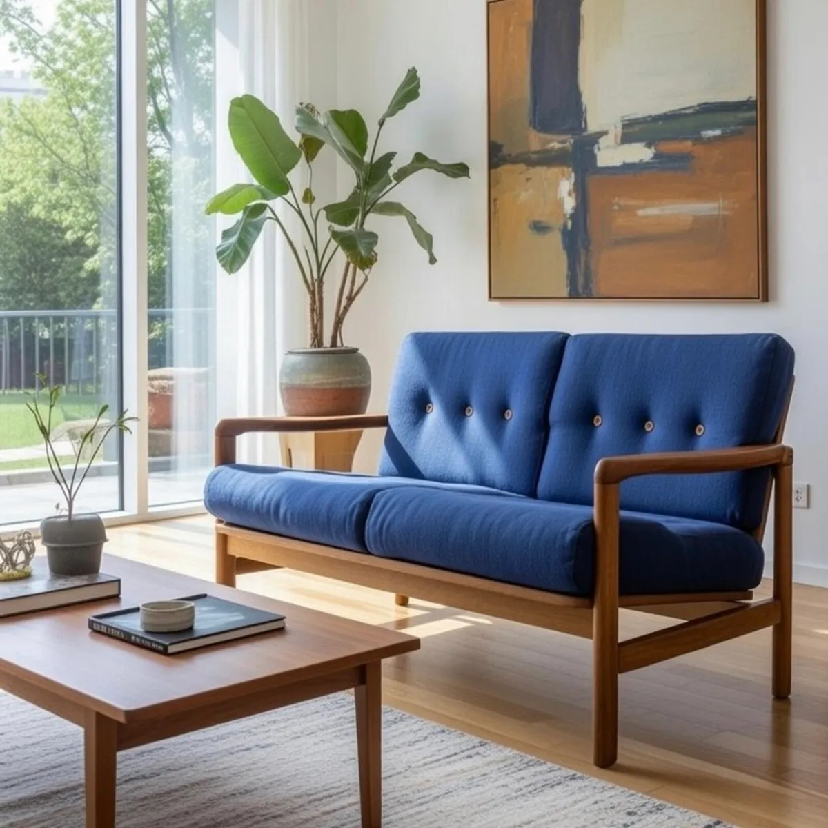 Fabulous Mid Century Scandi Two Seater Sofa - Image 1