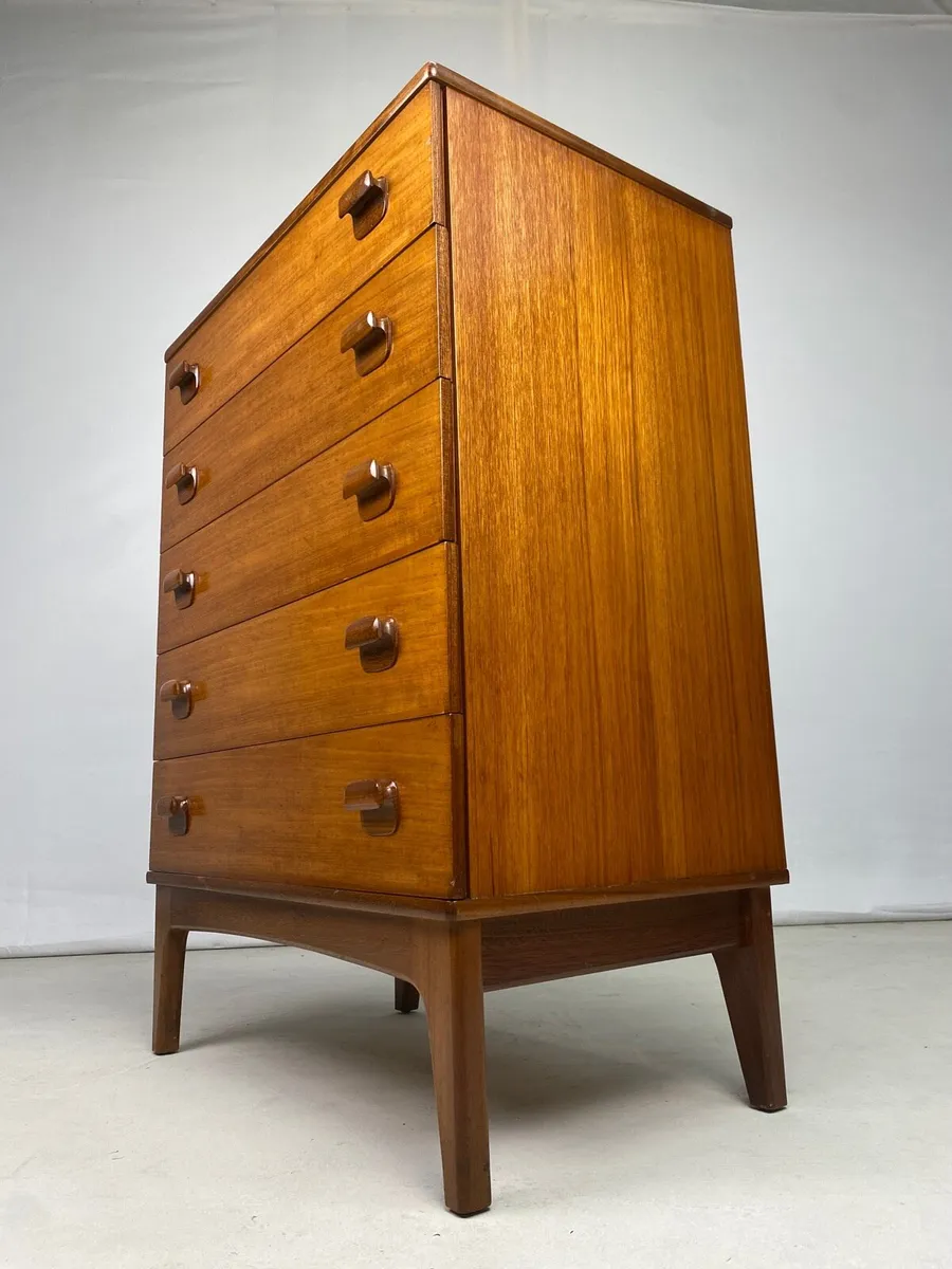 Superb Mid Century Danish Tallboy Chest - Image 1
