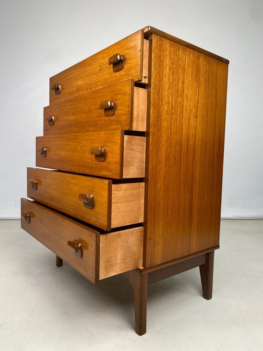 Superb Mid Century Danish Tallboy Chest - Image 2