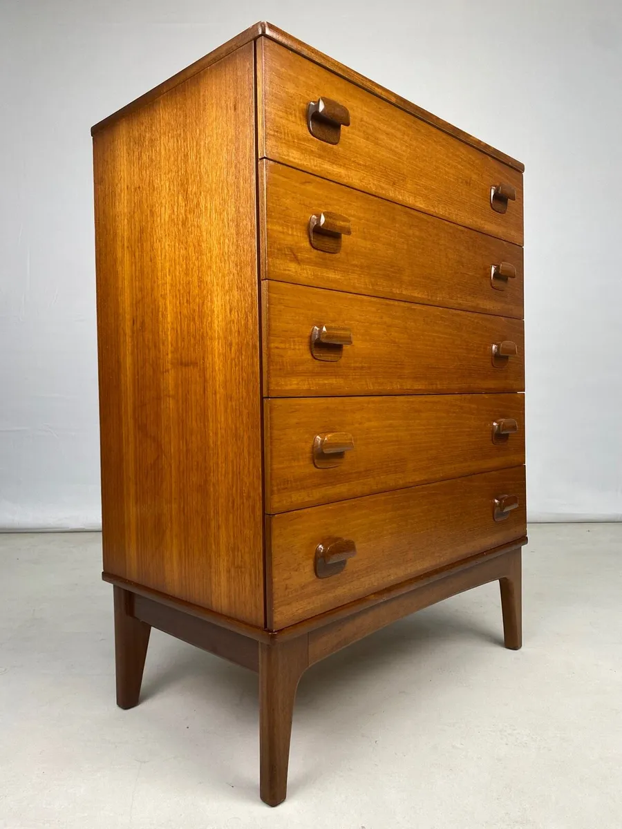 Superb Mid Century Danish Tallboy Chest - Image 4