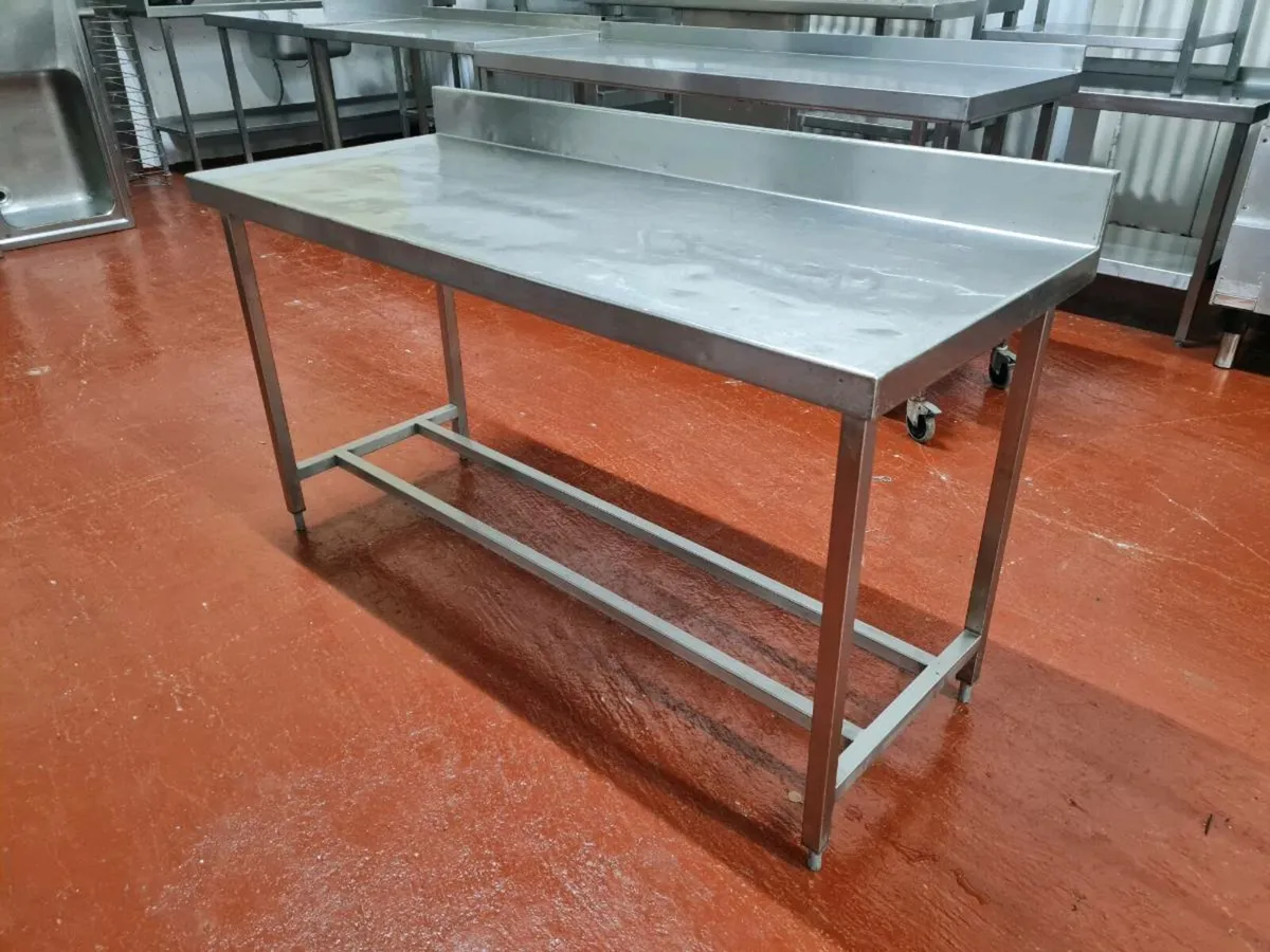 Stainless steel tables and shelf - Image 4
