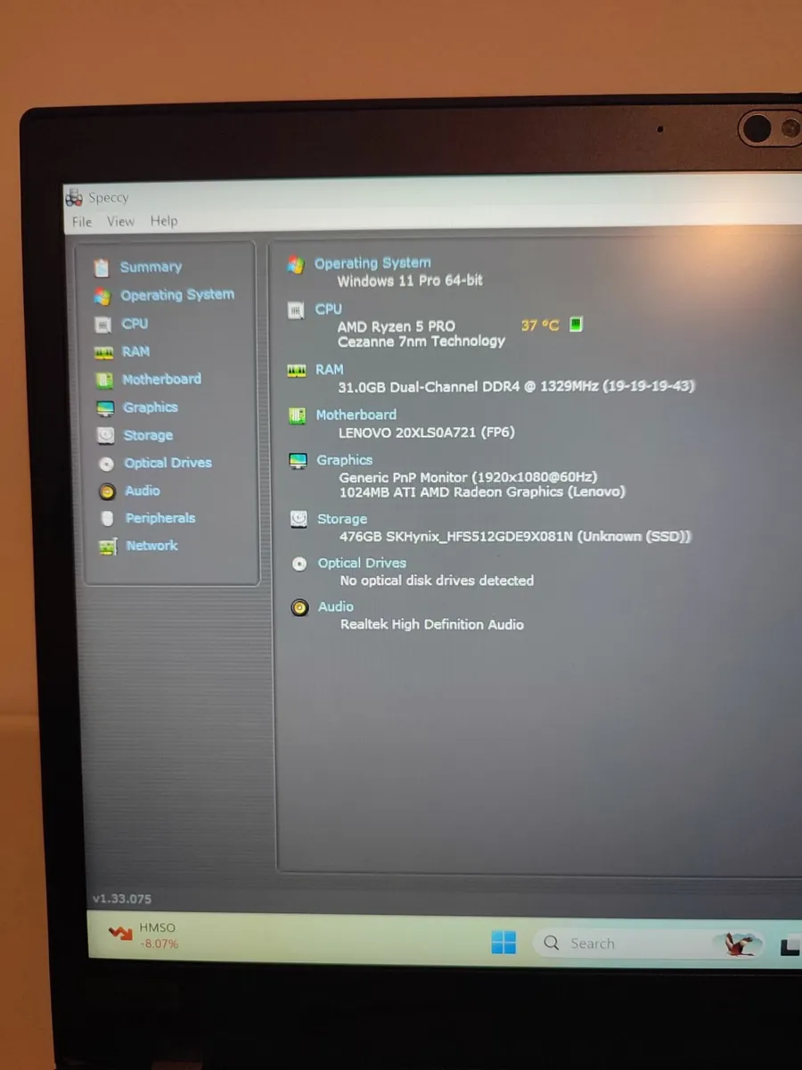 Lenovo ThinkPad T14 Gen 2, 32GB, SSD 512G, Full HD - Image 4