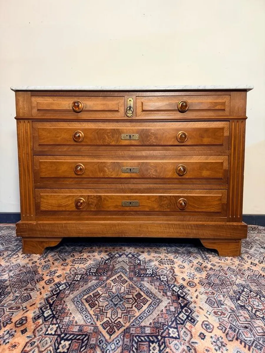 Early 20th Century French Walnut Chest of Drawers - Image 1