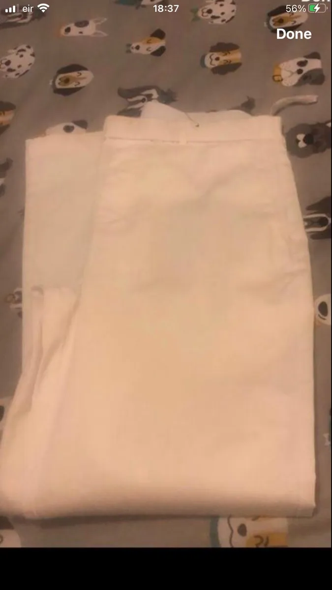 Ladies white trousers size 10 €5 - Image 1