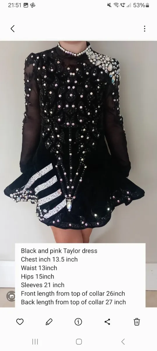 Taylor Irish dance dress U8-U10
