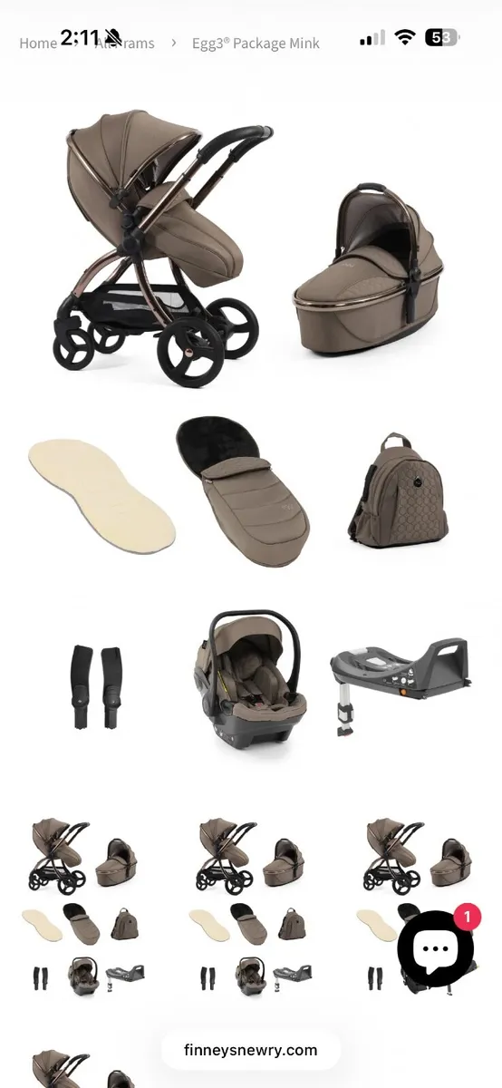 Egg3 Mink pram bundle - Image 2