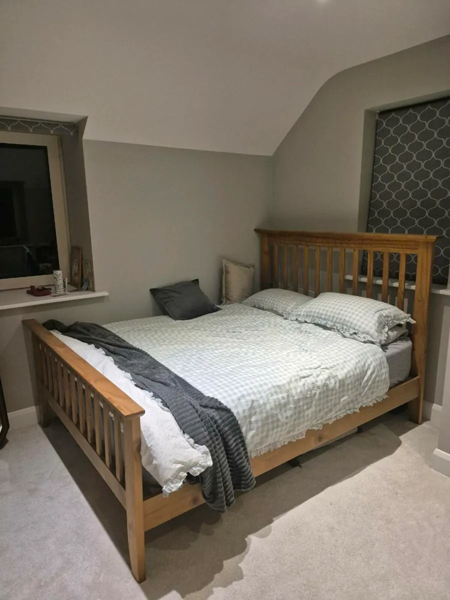 King size bed frame and mattress