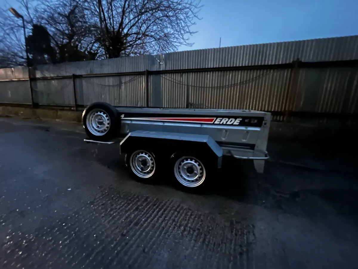 EXDE Twin Wheel Galvanised Trailer & spare wheel - Image 1