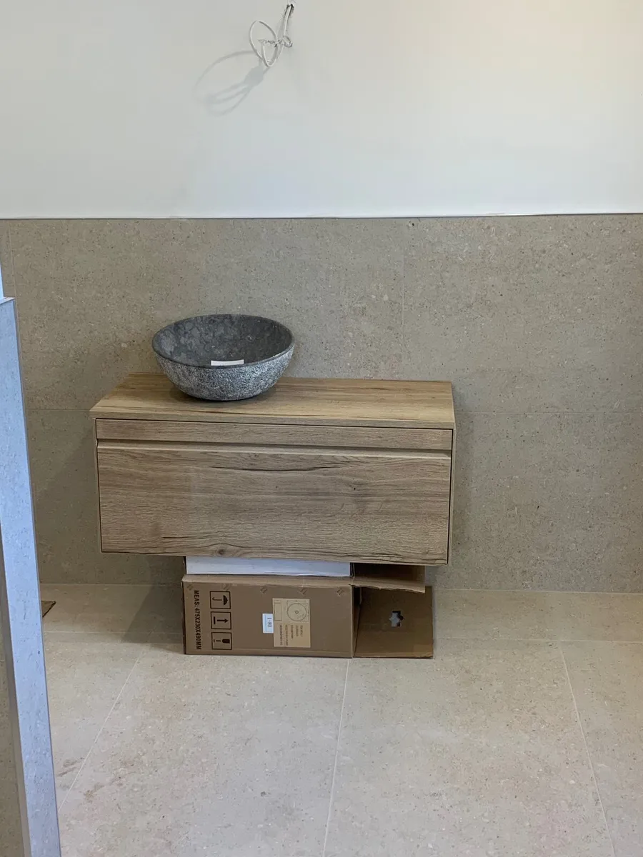 Oak Wall Hung Vanity Unit