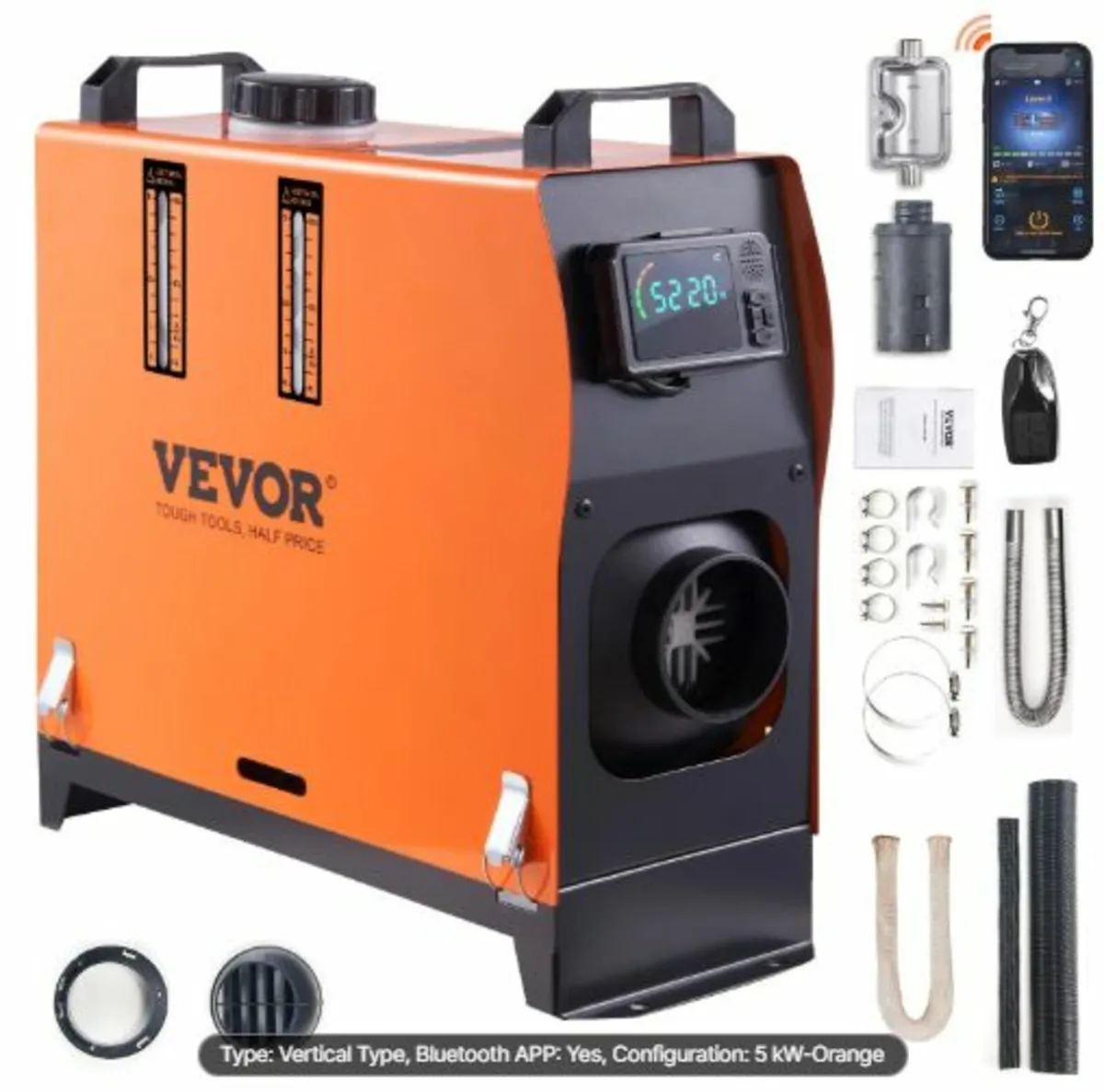 Diesel Air Heater All-in-one 12V 5KW Bluetooth App - Image 1