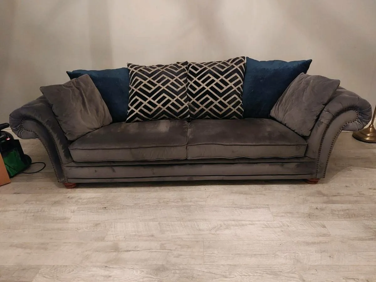 Couch & Armchair with footstool - Image 1