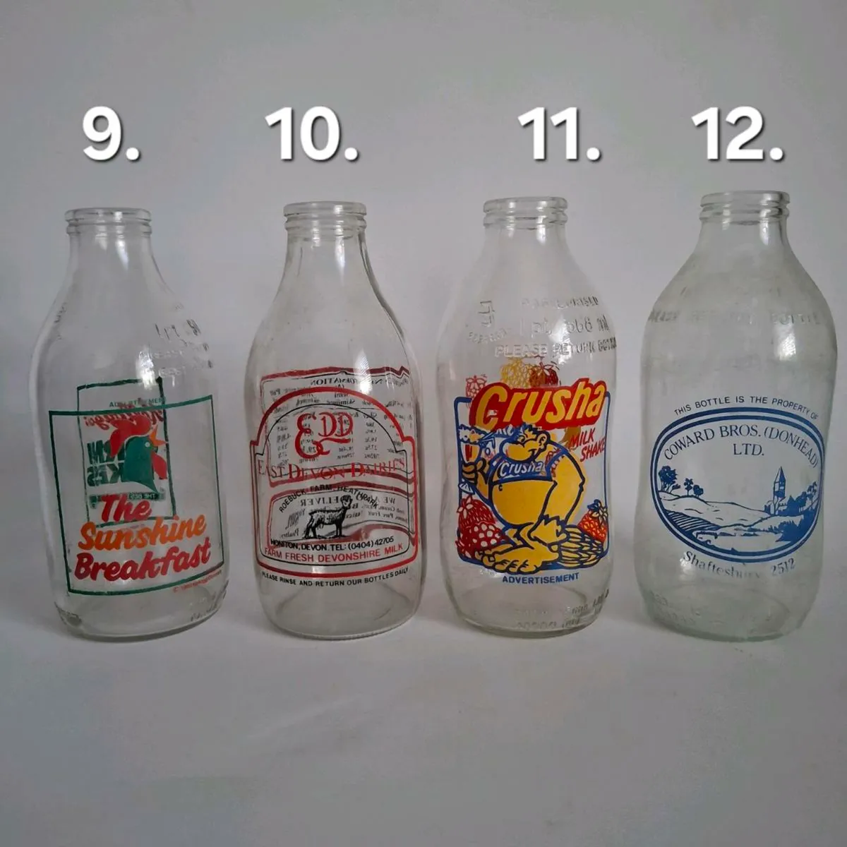 1980's Advertising Milk Bottles - Image 4