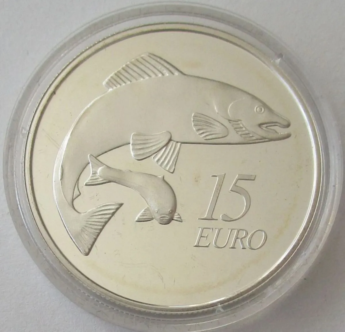 Ireland 15 euro silver proof coin 2011. Salmon - Image 4