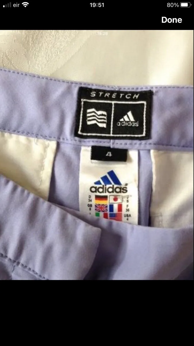 Ladies adidas 3/4 length trousers size 4 €10 - Image 3