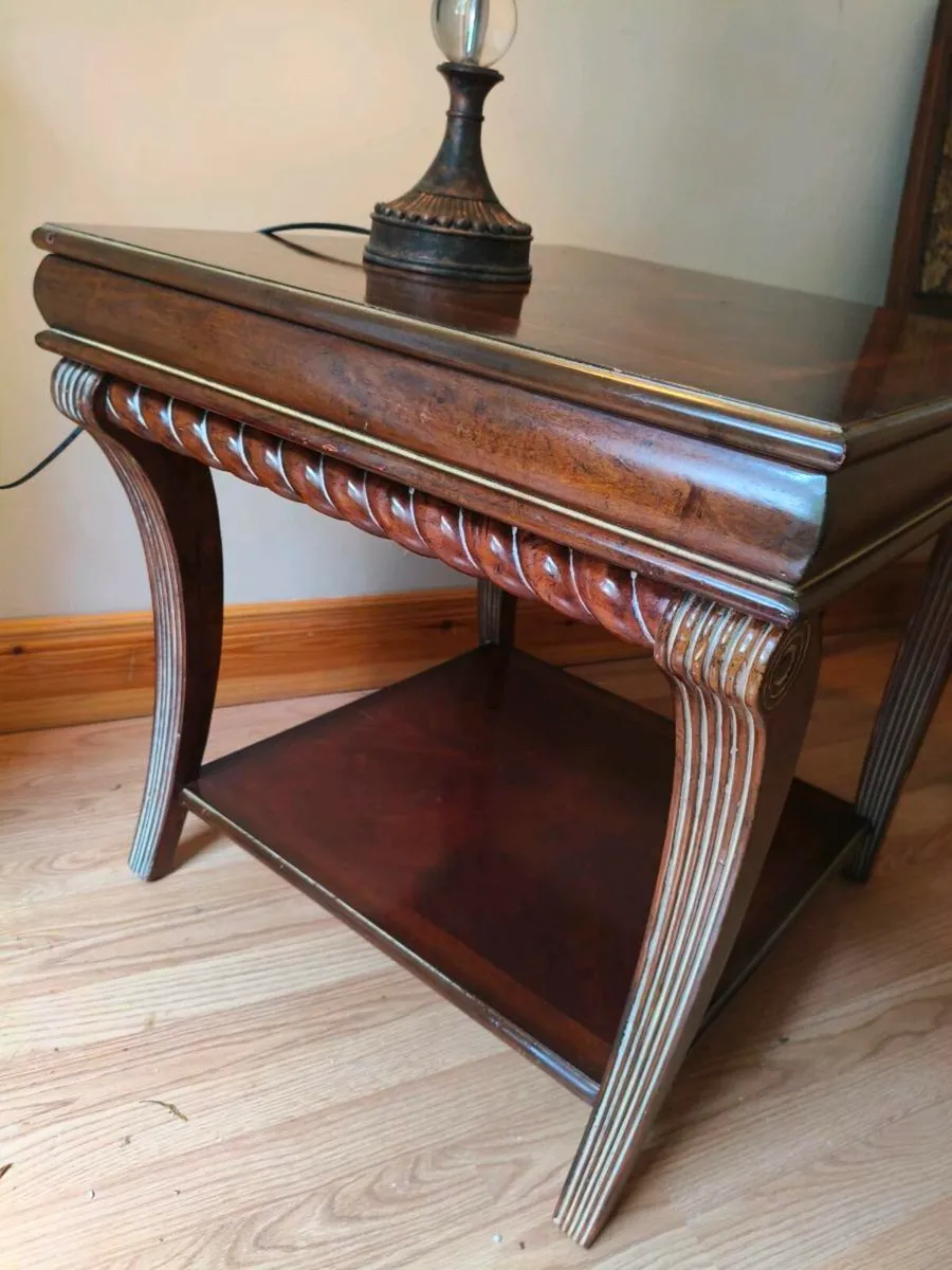 2 beautiful solid tables 150 for both - Image 1