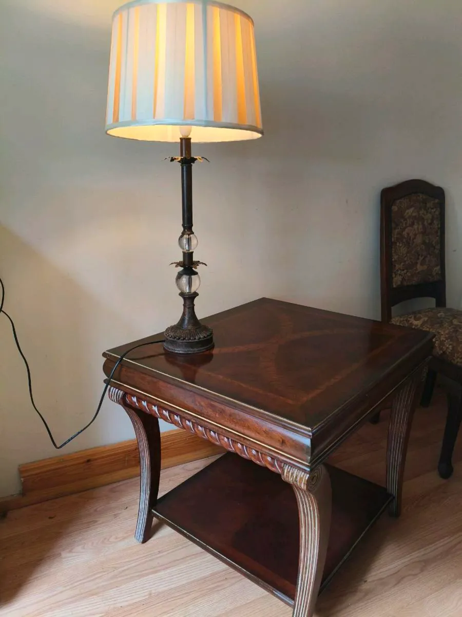 2 beautiful solid tables 150 for both - Image 2